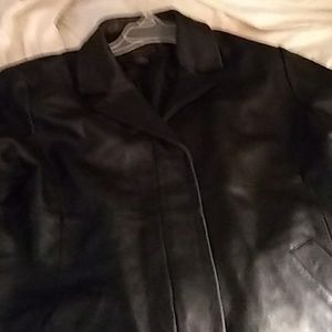 Leather coat